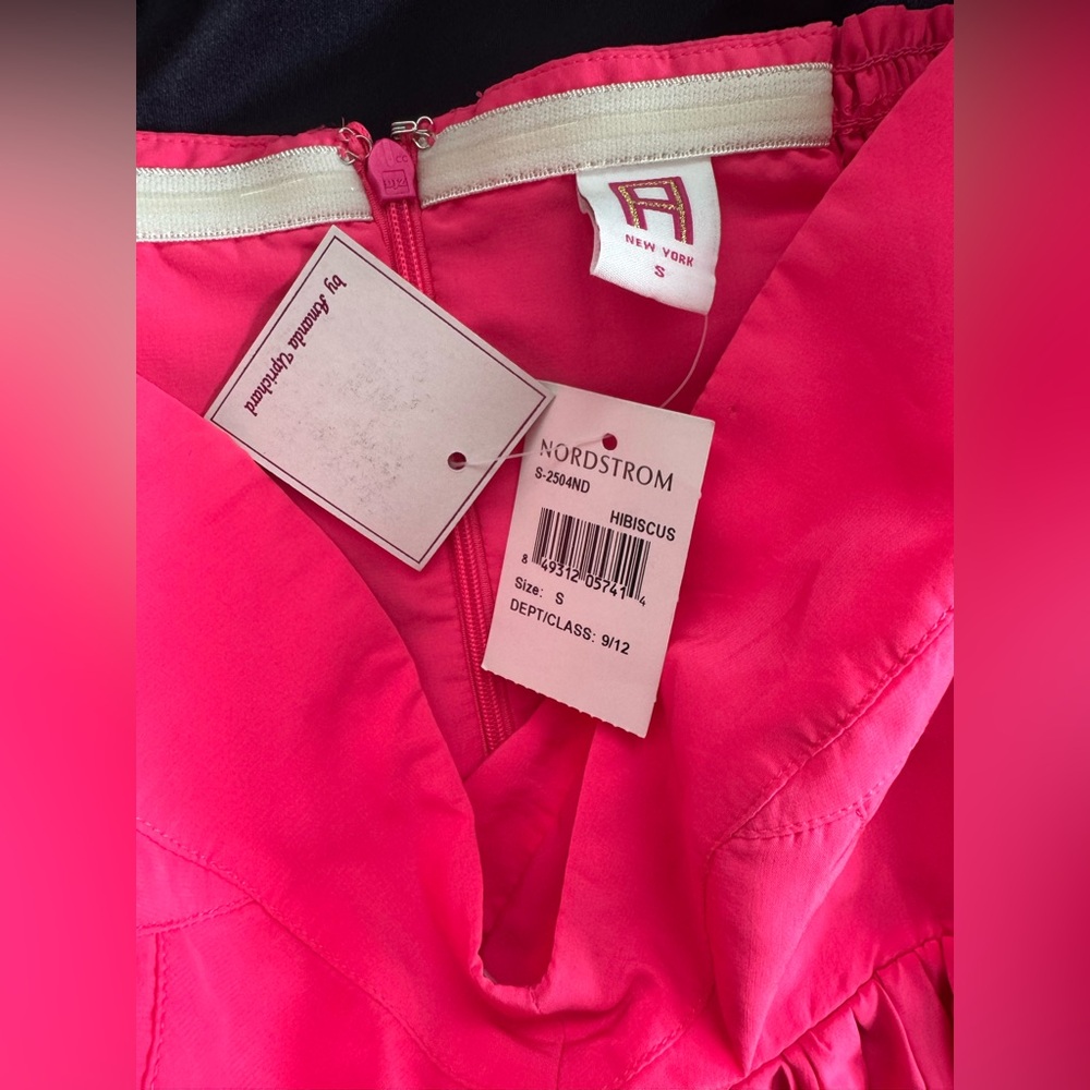 SOLD ✅ Amanda Uprichard Pink Strapless Sweetheart Sundress - Picture 4 of 5